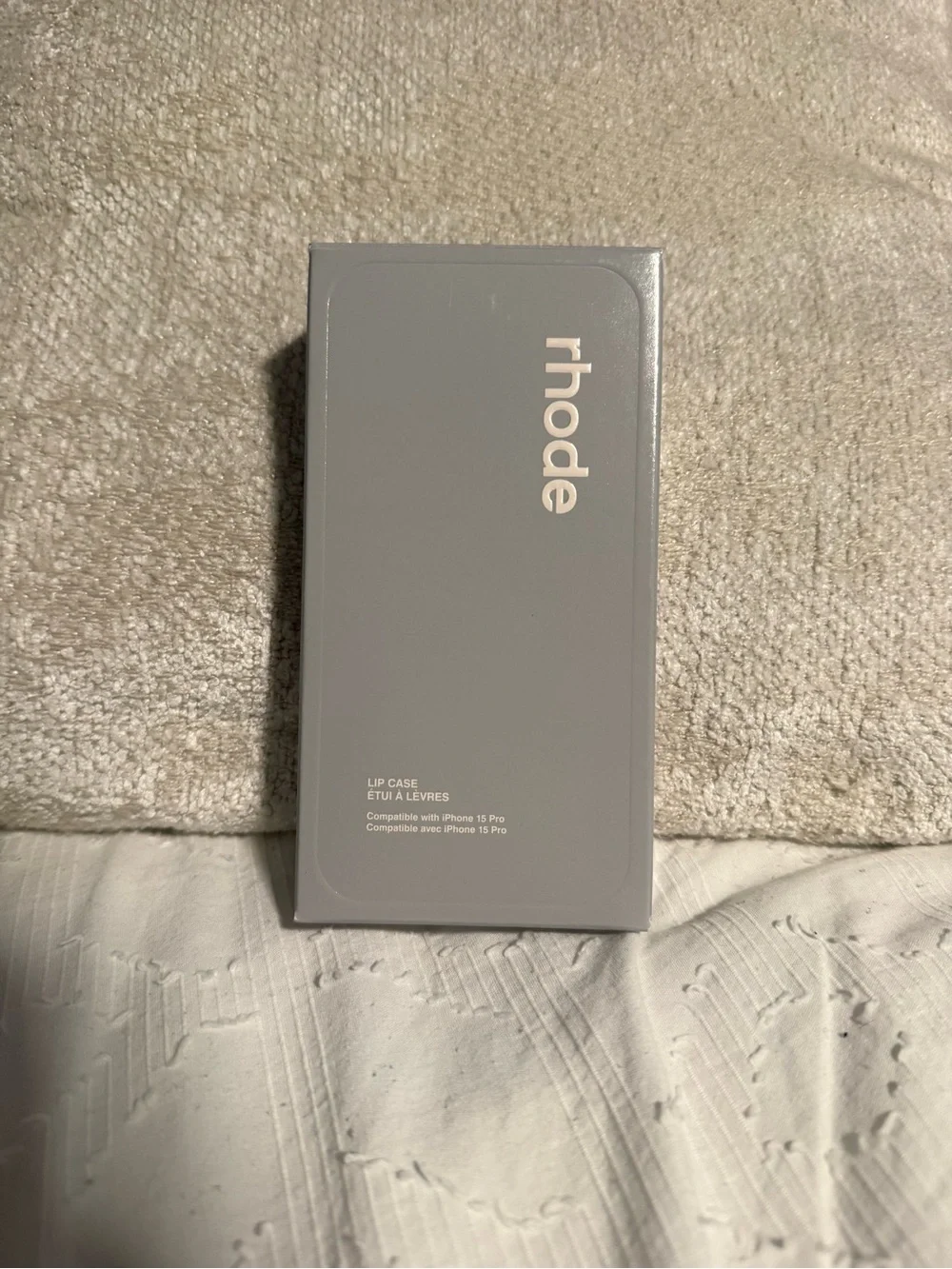 RHODE Silicone Phone Case in Light Gray for iPhone 15 Pro